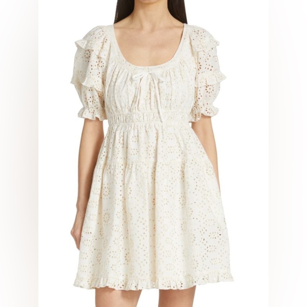 EN SAISON
Cavaretta Eyelet Embroidered Cotton Mini Dress